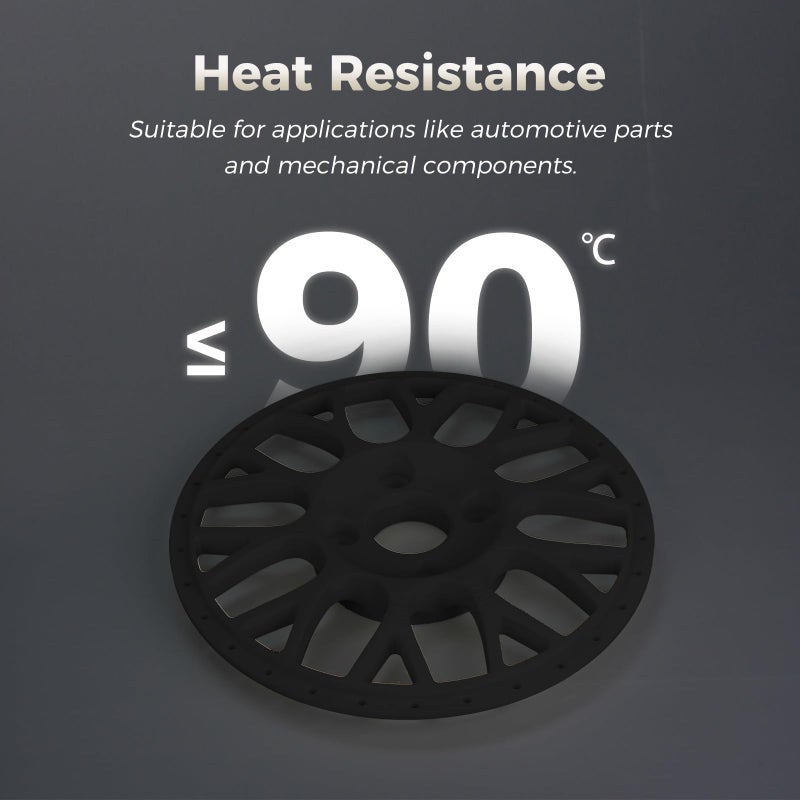 FLASHFORGE ABS Pro Filament 1.75mm Black, 3D Printer Filament 1kg (2.2lbs) Spool-Dimensional Accuracy +/- 0.02mm, Hot Deformation Below 90â„ƒ, Great for Printing Heat-Resistant Functional Parts - Image 3